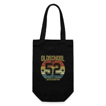 June 1952 - Geburtstag im Juni Oldschool - Geschenkbeutel für Flaschen - Schwarz - Vorne