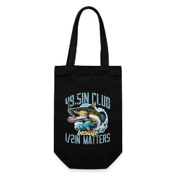 Muskie Fishing 49.5in Club Because Fishing Lover - Gift Bag for Bottles - black - Front