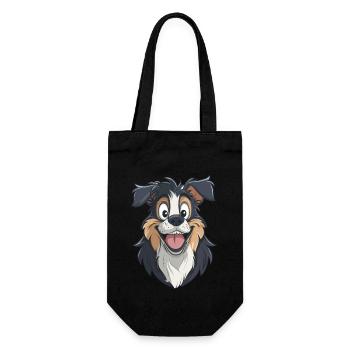 Sarplaninac | Cartoon Artwork - Geschenkbeutel für Flaschen - Schwarz - Vorne
