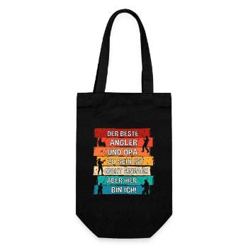 Être le meilleur pêcheur et le meilleur grand-père n’est pas facile - Sac à bouteille - noir - Devant