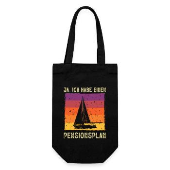 Pension Plan Sailing Pension Plan Retirement Pension Sailor - Gift Bag for Bottles - black - Front