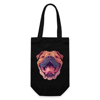 Shar-Pei | Illustration de dessin animé - Sac à bouteille - noir - Devant