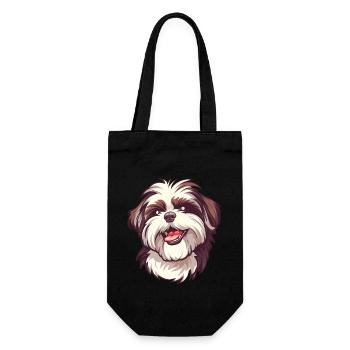 Shih-Tzu | Cartoon Artwork - Gift Bag for Bottles - black - Front