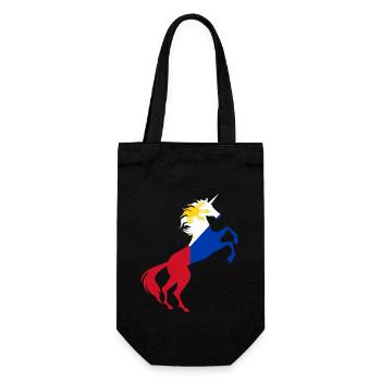 Einhorn Philippinen Flagge T-Shirt Magisches Einhorn - Geschenkbeutel für Flaschen - Schwarz - Vorne