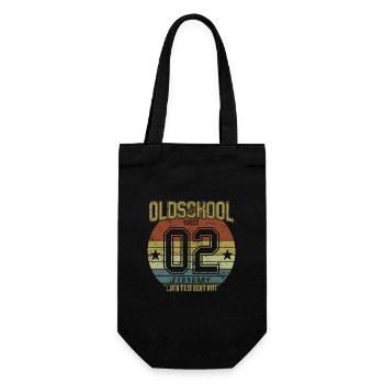 February 2002 - Birthday in February Oldschool - Gift Bag for Bottles - black - Front