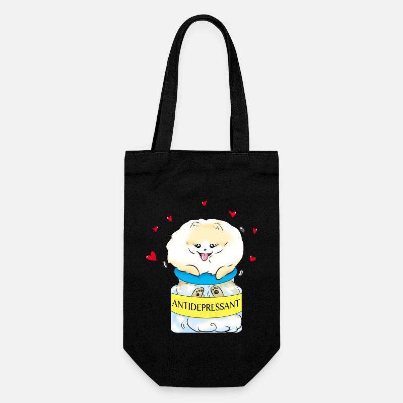 Antidepressant Pom - Gift Bag for Bottles - black