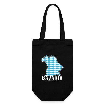 Bavaria Germany Contour Flag1 - Gift Bag for Bottles - black - Front