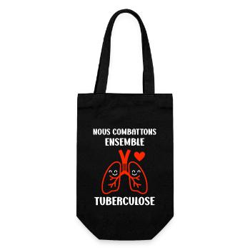Sensibilisation à la tuberculose - Sac à bouteille - noir - Devant