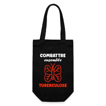 Sensibilisation à la tuberculose - Sac à bouteille - noir - Devant