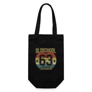 January 1963 - Geburtstag im Januar Oldschool - Geschenkbeutel für Flaschen - Schwarz - Vorne