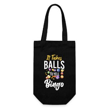 Bingo Player Pun It Takes Balls To - Geschenkbeutel für Flaschen - Schwarz - Vorne