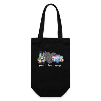 Bingo Player Peace Love Bingo - Gift Bag for Bottles - black - Front