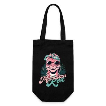 Mamasaur Rex Funny Dinosaur Mother Style - Gift Bag for Bottles - black - Front