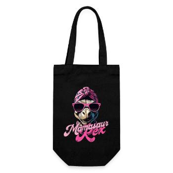 Mamasaur Rex Funny Dinosaur Mother Iconic - Gift Bag for Bottles - black - Front