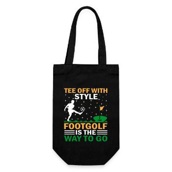 Footgolf Player Foot Golf Playing Footgolfers Foot - Gift Bag for Bottles - black - Front