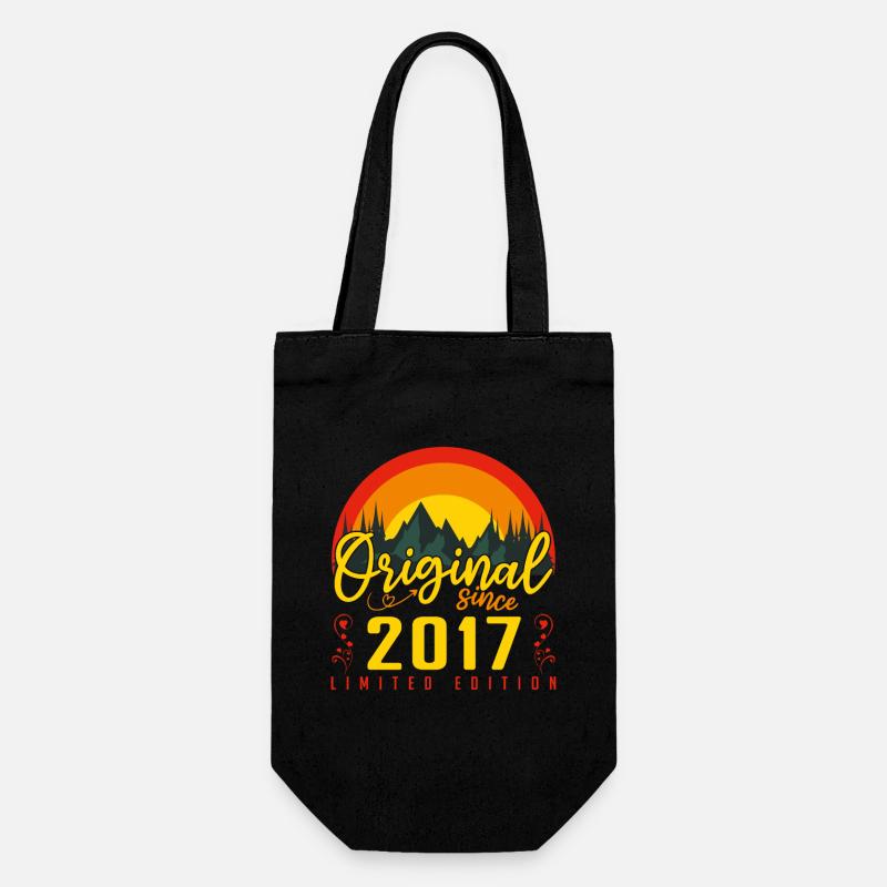 Geburtstag 2017 Geschenk 2017 Geburtstag - Geschenkbeutel für Flaschen - Schwarz