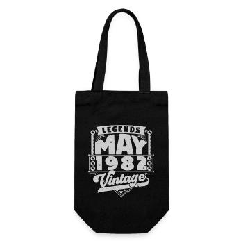 Cadeau Vintage Anniversaire Mai 1982, mai 1982 May - Sac à bouteille - noir - Devant