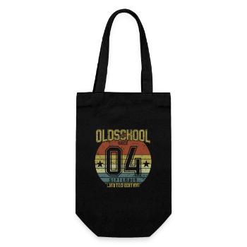 September 2004 - Geburtstag im September Oldschool - Geschenkbeutel für Flaschen - Schwarz - Vorne