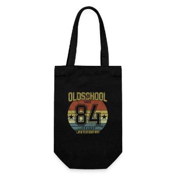January 1984 - Geburtstag im Januar Oldschool - Geschenkbeutel für Flaschen - Schwarz - Vorne