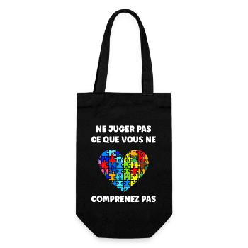 sensibilisation a l'autisme autiste - Sac à bouteille - noir - Devant