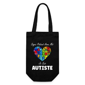 sensibilisation a l'autisme autiste - Sac à bouteille - noir - Devant