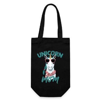 Einhorn Mama Lustige Muttertag Stylische Frau - Geschenkbeutel für Flaschen - Schwarz - Vorne