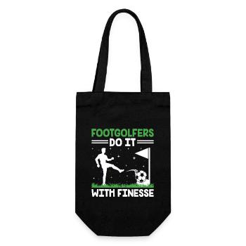 Footgolf Player Foot Golf Footgolfers Foot spielen - Geschenkbeutel für Flaschen - Schwarz - Vorne