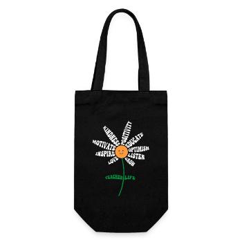 Lehrerleben - Lehre, Liebe, inspiriere Lehrer - Geschenkbeutel für Flaschen - Schwarz - Vorne