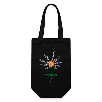 Lehrerleben - Lehre, Liebe, inspiriere Lehrer - Geschenkbeutel für Flaschen - Schwarz - Vorne
