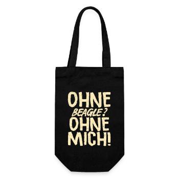 Sans beagle ? Sans moi ! - Sac à bouteille - noir - Devant