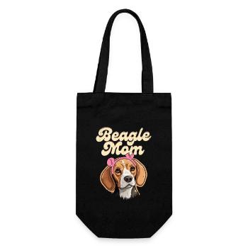 Beagle Mom Dog Owner Puppy Beagles - Geschenkbeutel für Flaschen - Schwarz - Vorne