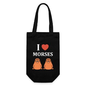 Animal humour Morse - Sac à bouteille - noir - Devant