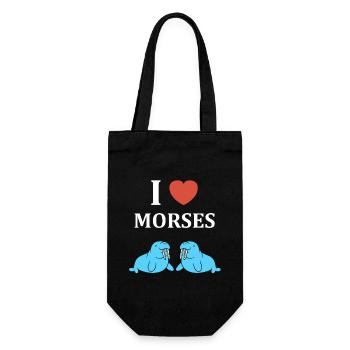 Animal humour Morse - Sac à bouteille - noir - Devant