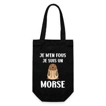 Animal humour Morse - Sac à bouteille - noir - Devant