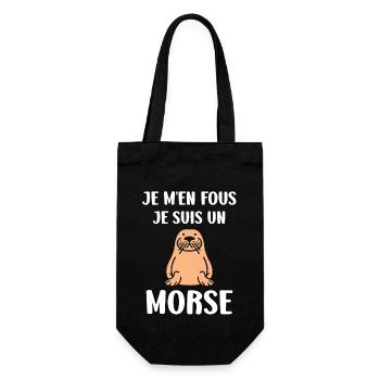 Animal humour Morse - Sac à bouteille - noir - Devant