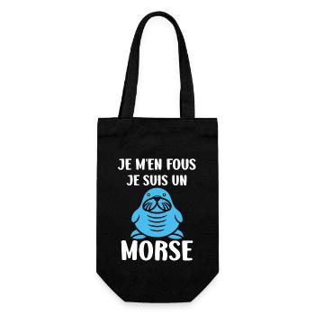 Animal humour Morse - Sac à bouteille - noir - Devant