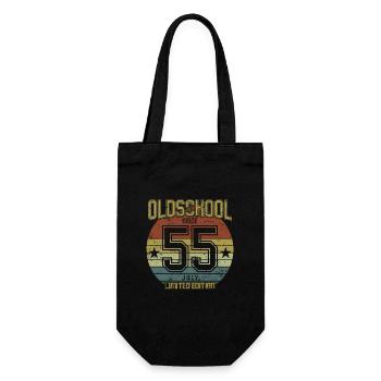 July 1955 - Geburtstag im Juli Oldschool - Geschenkbeutel für Flaschen - Schwarz - Vorne