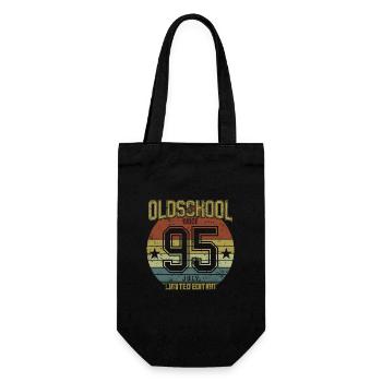 July 1995 - Geburtstag im Juli Oldschool - Geschenkbeutel für Flaschen - Schwarz - Vorne