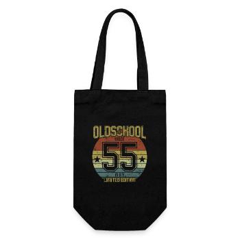 May 1955 - Geburtstag im Mai Oldschool - Geschenkbeutel für Flaschen - Schwarz - Vorne