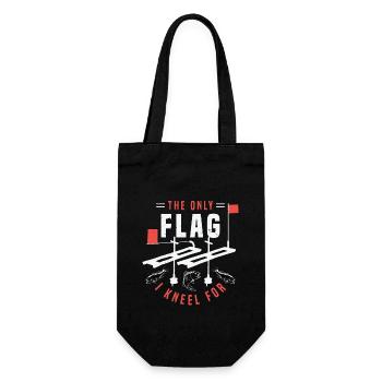 Ice Fishing The Only Flag I Kneel For Fisherman - Gift Bag for Bottles - black - Front