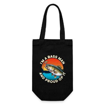 Pêche à l’achigan Je suis un homme de bar et fier du pêcheur - Sac à bouteille - noir - Devant