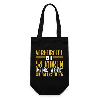 Marriage Angel Wedding 58 Years Married Wedding - Gift Bag for Bottles - black - Front