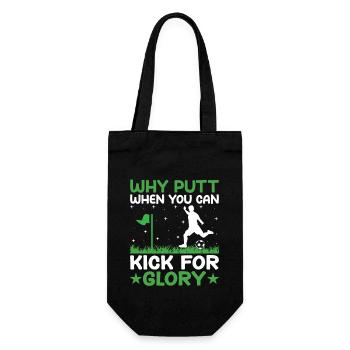 Footgolf Player Foot Golf Playing Footgolfers Foot - Gift Bag for Bottles - black - Front