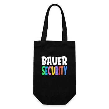Colorful Bauer Security Rainbow Lettering Logo - Geschenkbeutel für Flaschen - Schwarz - Vorne