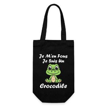Humour Crocodile - Sac à bouteille - noir - Devant