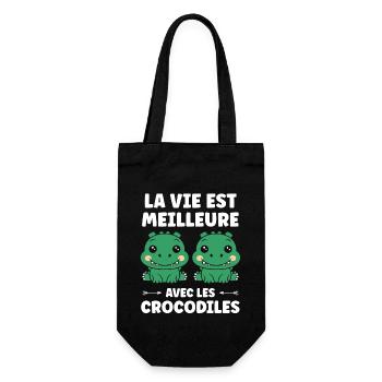 Humour Crocodile - Sac à bouteille - noir - Devant