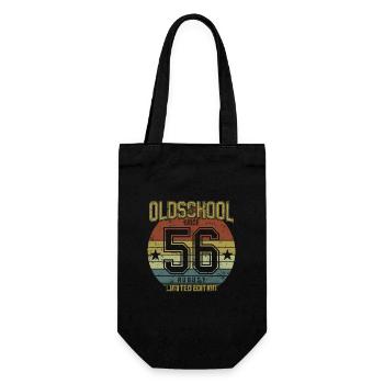 August 1956 - Birthday in August Oldschool - Gift Bag for Bottles - black - Front