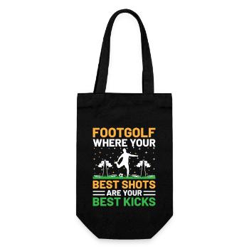 Footgolf Player Foot Golf Playing Footgolfers Foot - Gift Bag for Bottles - black - Front