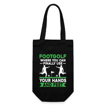 Footgolf Player Foot Golf Footgolfers Foot spielen - Geschenkbeutel für Flaschen - Schwarz - Vorne