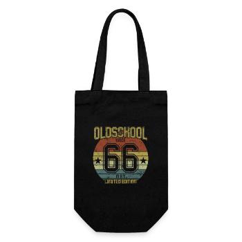 May 1966 - Geburtstag im Mai Oldschool - Geschenkbeutel für Flaschen - Schwarz - Vorne